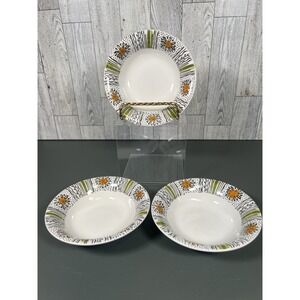 Vintage 1966 Broadhurst Ironstone Capri Kathie Winkle Set of 3 Fruit Berry Bowls
